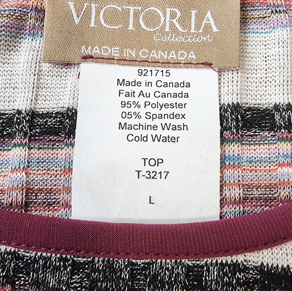 3/$40 Sale! Victoria Rainbow Sparkly Striped Top - Picture 7 of 7